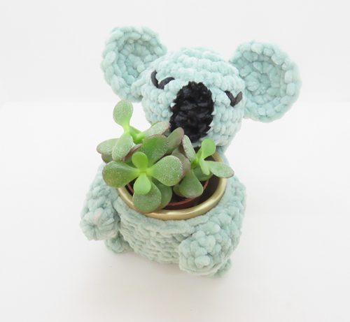 pot de fleur au crochet